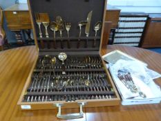 Indian Brass Cutlery Service in Case