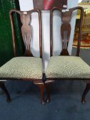 Pair of Mahogany Queen Anne Dining Chairs