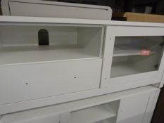 *White Tv Entertainment Unit with Single Drawer and Door