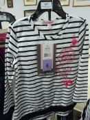 *Two Girl's Blouses and Trouser Sets (Black and White) Age: 6