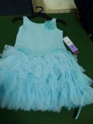 *Girl's Dress (Aqua Blue) Age: 5