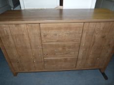 *Medium Oak Two, Three Drawer Sideboard