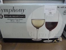 *Break Resistant Wine Glasses x8