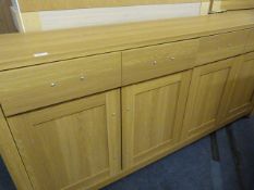 *Light Oak Two Drawer, Four Door Sideboard