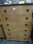Vintage Teak Six Height Chest of Drawers