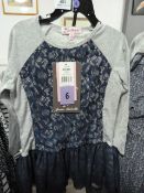 *Girl's Blouses and Trouser (Navy and Grey) Age: 6