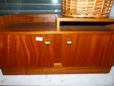 Teak Telephone Table with Under Cupboards