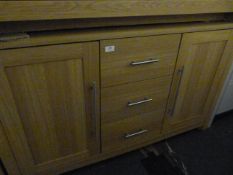 *Light Oak Two Door, Three Drawer Sideboard
