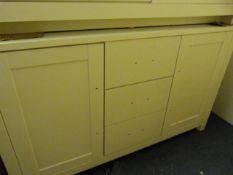 *White Two Door, Three Drawer Sideboard