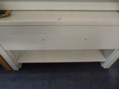 *White Coffee Table with Single Drawer