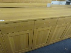 *Light Oak Two Drawer, Four Door Sideboard