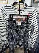 *Girl's Blouses and Trouser Sets (Black and White) Age: 7