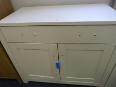 *White Single Drawer, Two Door Sideboard