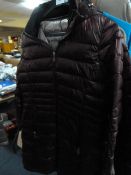*Ladies Quilted Jacket (Burgundy) Size: Small