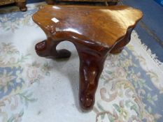 Carved Wood Occasional Table