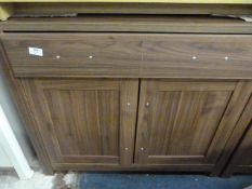 *Darkwood Two Door, Single Drawer Sideboard