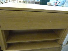 *Light Oak Coffee Table with Single Drawer