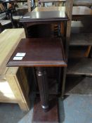 Mahogany DVD Rack and a Plant Pedestal