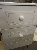 *White Two Drawer Chest