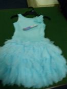 *Girl's Dress (Aqua Blue) Age: 5