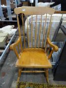 Beech Framed Rocking Chair