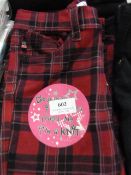 *Two Pairs of Girl's Jeans (Tartan) Size: 7