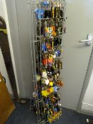 *Large Quantity Of Keyrings on Display Rack