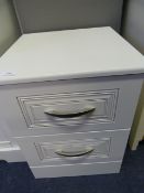 *White Two Drawer Bedside Unit