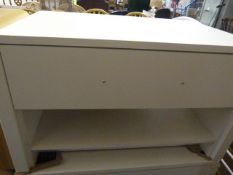 *White Coffee Table with Single Drawer