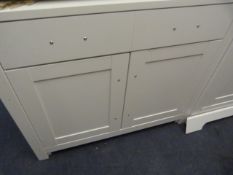 *White Two Door, One Drawer Sideboard