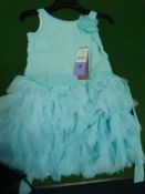 *Girl's Dress (Aqua Blue) Age: 5