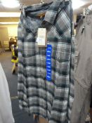 *Men's Checked T-shirt (Grey) Size: Large