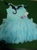 *Girl's Dress (Aqua Blue) Age: 5