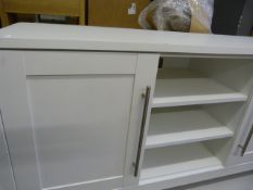 *White Two Door, Three Shelf Low Sideboard
