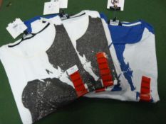 *Four Cotton Print Ladies Blouses Size: Medium