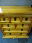 Small Pine Four Height Chest of Drawers