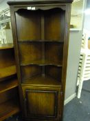 Open Shelf Darkwood Corner Unit