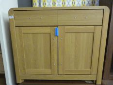 *Light Oak Two Door, Single Drawer Sideboard