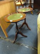 Pair of Mahogany Tripod Occasional Tables