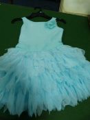 *Girl's Dress (Aqua Blue) Age: 5