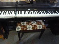 Roland Piano Keyboard and Piano Stool