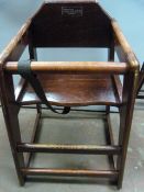 Hardwood Child's Highchair