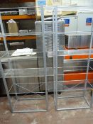 Two Sets of Metal and Perspex Shelves