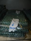 *Six 60x108 Green Gingham Tablecloths