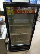 True Refrigeration Drinks Display Fridge Enclosed by Single Glass Door Branded Coca-Cola
