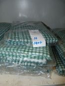 Ten 60x108 Green Gingham Tablecloths