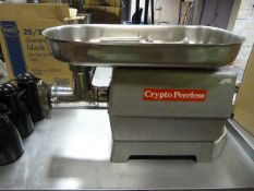 Crypto Peerless AE22 Single Phase Mincer Complete with Sausage Filling Attachment