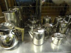 Eleven Stainless Steel Tea and Coffee Pots