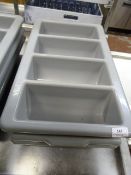 Three Grey Plastic Cutlery Trays