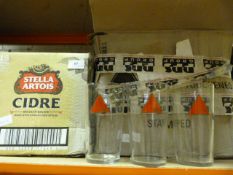 Two Boxes of Branded Pint Glasses (Stella Artois and Bass)